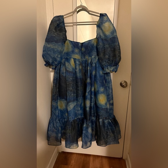 Selkie The Starry Night Day Organza French Puff Style Dress Size 1X Women - Picture 4 of 5